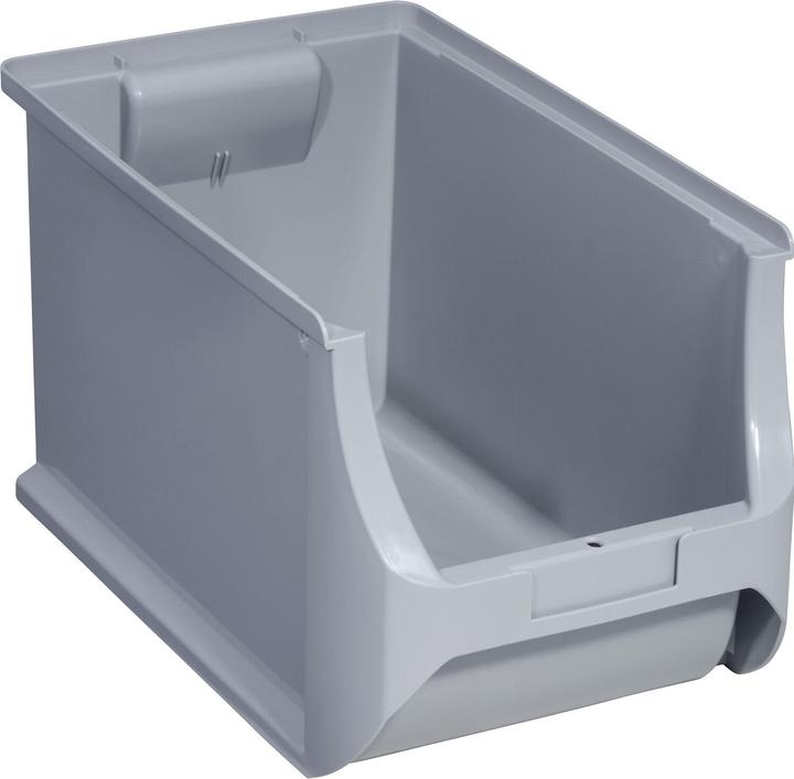 Allit Open-fronted storage box ProfiPlus Box 4H, made of PP, grey Size 4H, payload: 30 kg, load capacity: (9.80 l)
