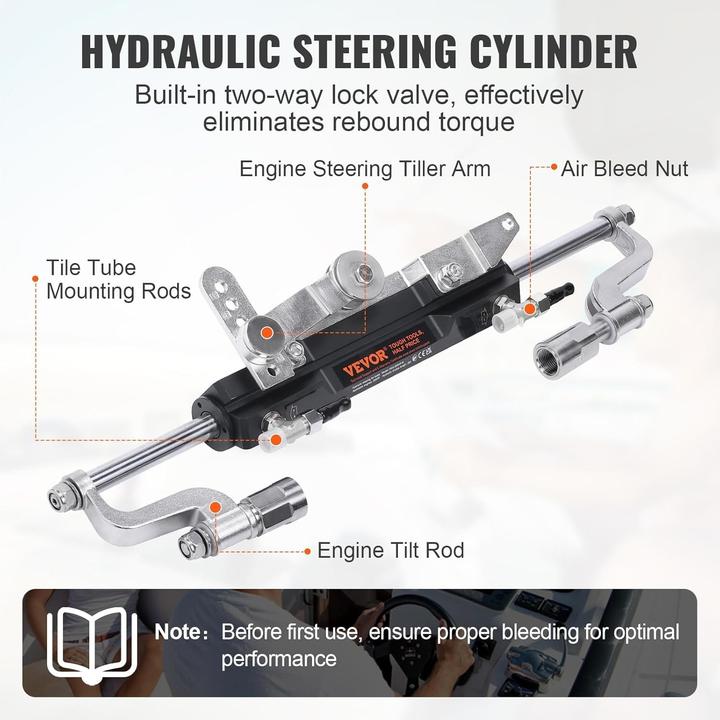 Actual product image Vevor Hydraulic Outboard Steering System