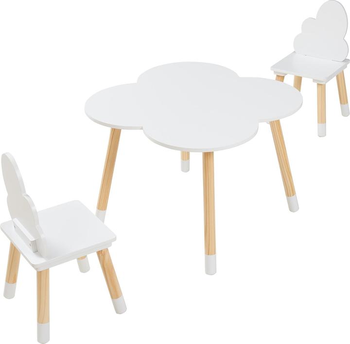 En.Casa Kindersitzgruppe Epim mit Wolkendesign Weiss (Child seating group)