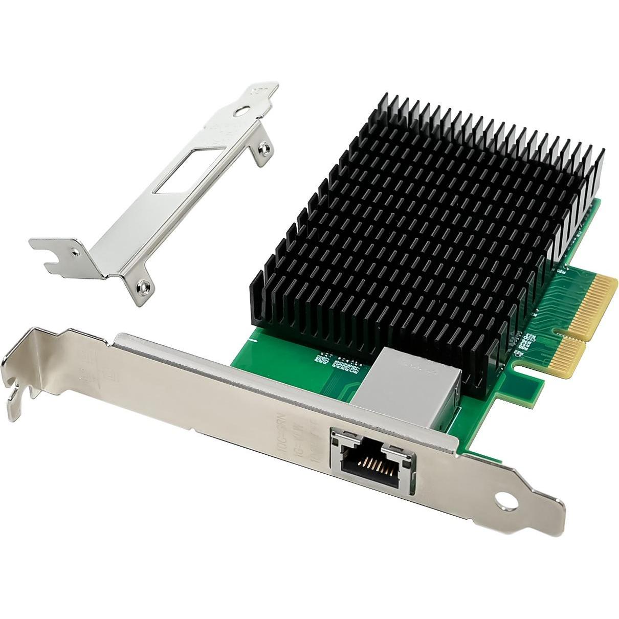 LevelOne Netzwerkadapter GNC-0210 10-Gigabit PCIe 1xRJ45 sw (Mini PCI Express), Netzwerkkarte, Grün