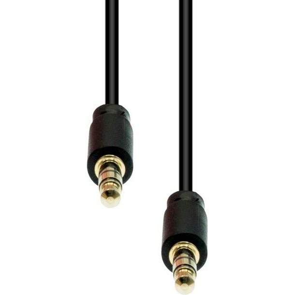ProXtend Mini-Jack 3-Pin Slim Cable M-M Black 0.5M (0.50 m), Audio Kabel