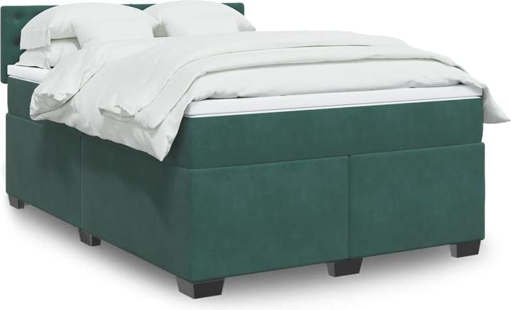Produktbild vidaXL Bo x springbett mit Matratze 160 x 200 cm Samt (160 x 200 cm)
