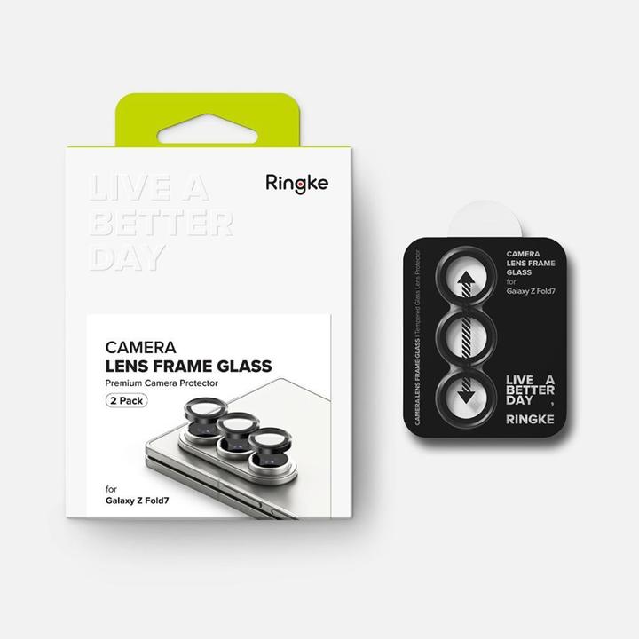Actual product image Ringke - Camera Lens Frame Glass - Samsung Galaxy Z Fold7 - Black (2 Piece, Samsung Galaxy Z Fold7)