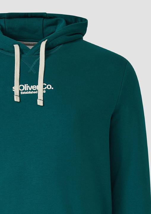 Produktbild s.Oliver Sweatshirt Kapuzenpullover aus Baumwollmix mit Label-Print (4XL)