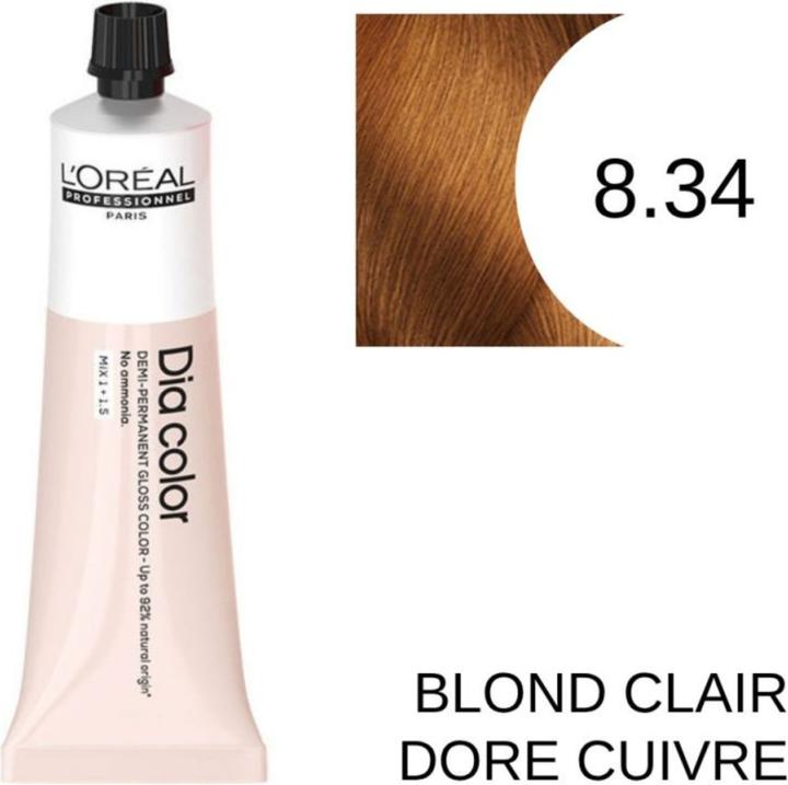 Immagine prodotto L'Oréal Paris Loreal DIA Colour 8.34 Biondo chiaro Oro Rame 60 ml (8,34 Biondo chiaro rame dorato)