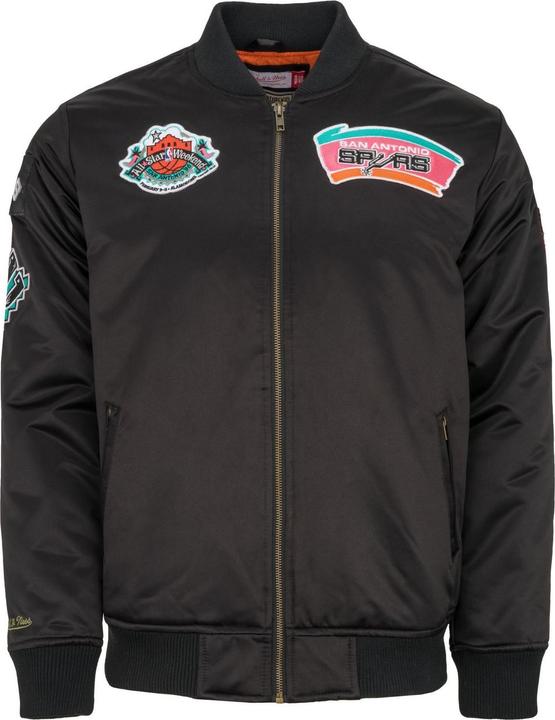 Produktbild Mitchell & Ness M&N Satin Bomber Jacke - FLIGHT San Antonio Spurs - M (M)