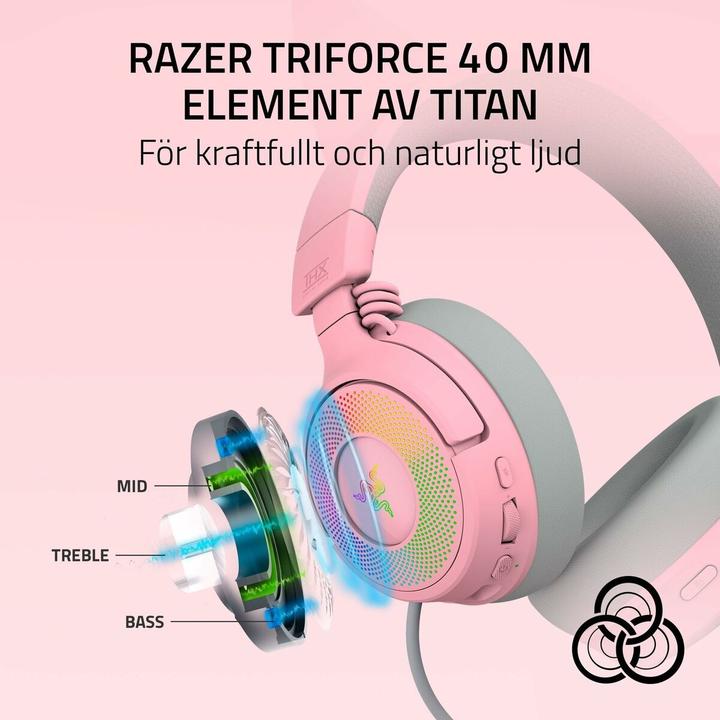 Image du produit Razer Kraken Kitty V3 Pro - Quartz (Sans fil)