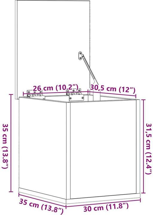 Actual product image vidaXL Aufbewahrungsbox (35 cm)