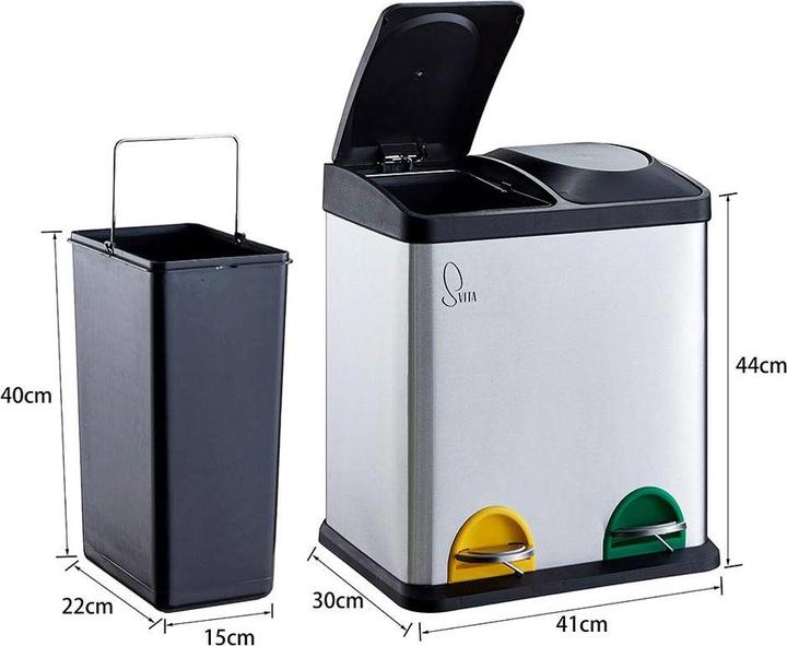 Image du produit Svita TC2X15 Seau 30 litres Argent (30 l)