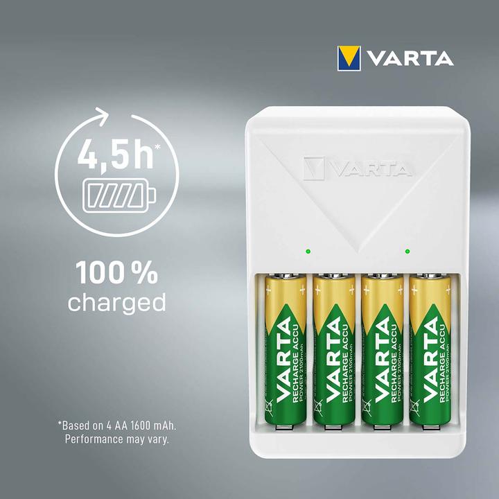 Immagine prodotto Varta Plug Charger (1 pz., AA, 1600 mAh, Batteria + Caricabatterie)