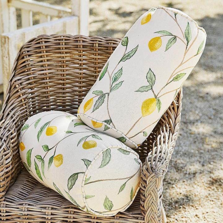 Image du produit Loberon Kissenrolle 2er Set Palerina creme/gelb (35 x 18 cm)