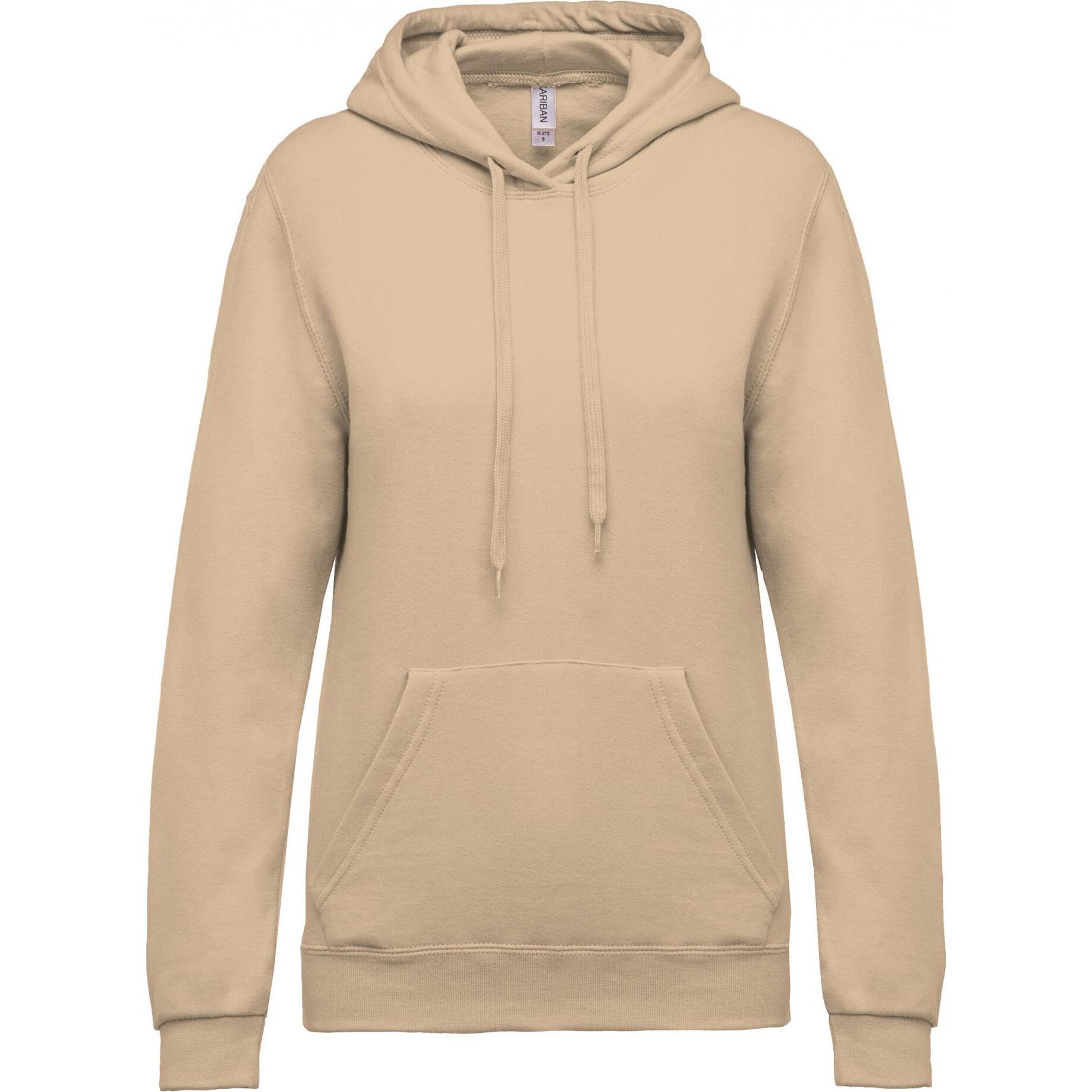 Kariban, Damen, Pullover, Damen-Hoodie, Beige, (M)