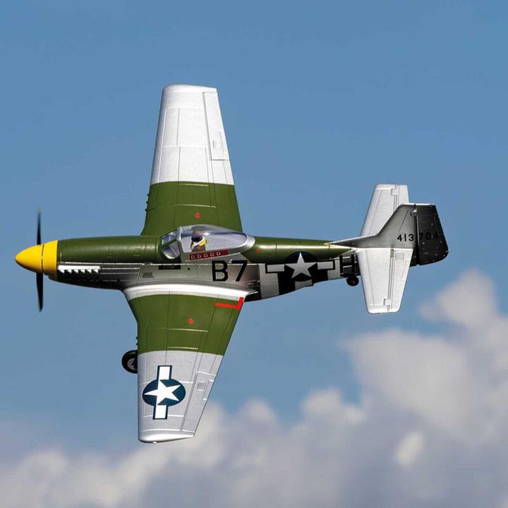 Actual product image E-Flite AVION Mustang P-51D 1000mm EP BNF with AS3X+ and SAFE Select (Warbird)