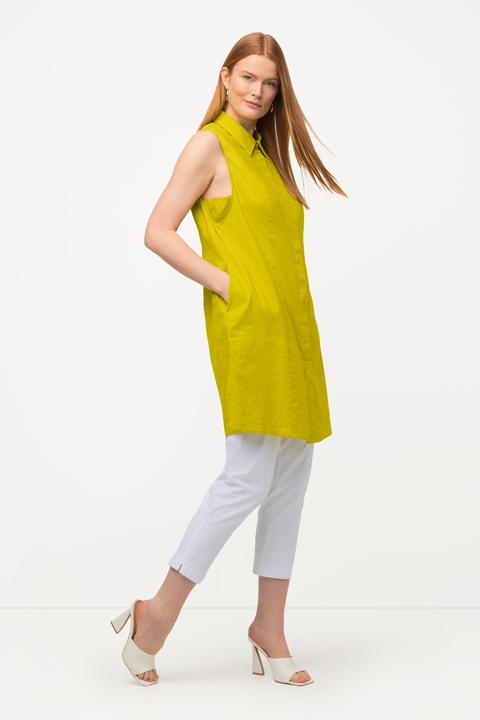 Produktbild Ulla Popken Bluse, Leinenmix, Hemdkragen, Taschen, ärmellos (46, 48)