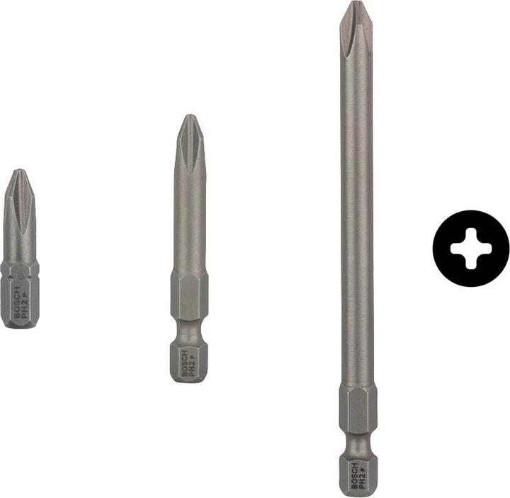 Actual product image Bosch Professional Zubehör Screwdriver Bit Extra Hard Reduced PH2R, 25 mm, 25-pack (Cross Phillips PH M2)