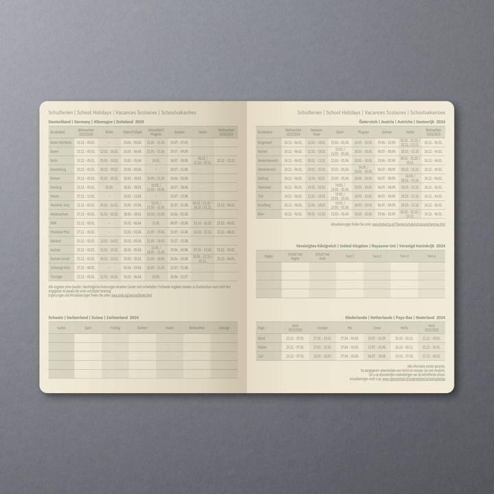 Nährwerte und Zutaten Sigel Wochenkalender 2024 C2419 black, 2S/1W, HC, A5 (A5, Harter Einband, Deutsch)