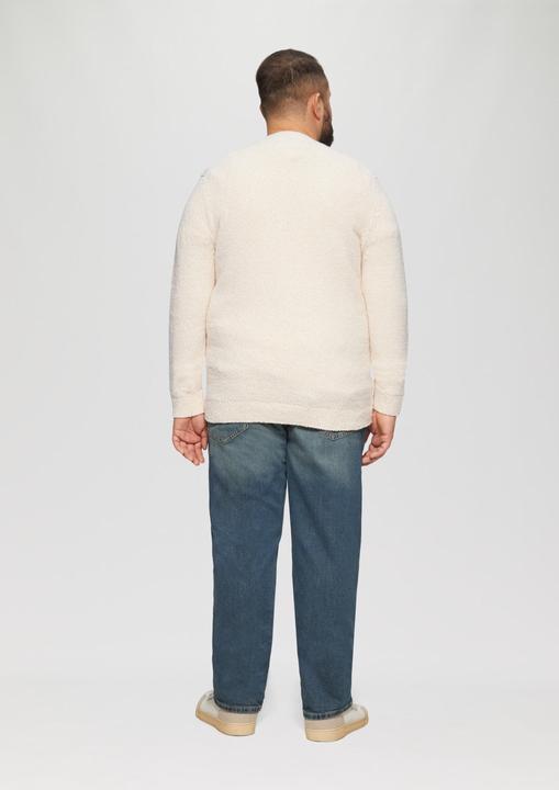 Produktbild S.Oliver Strickpullover Strukturierter Baumwollpullover mit V-Ausschnitt (4XL)