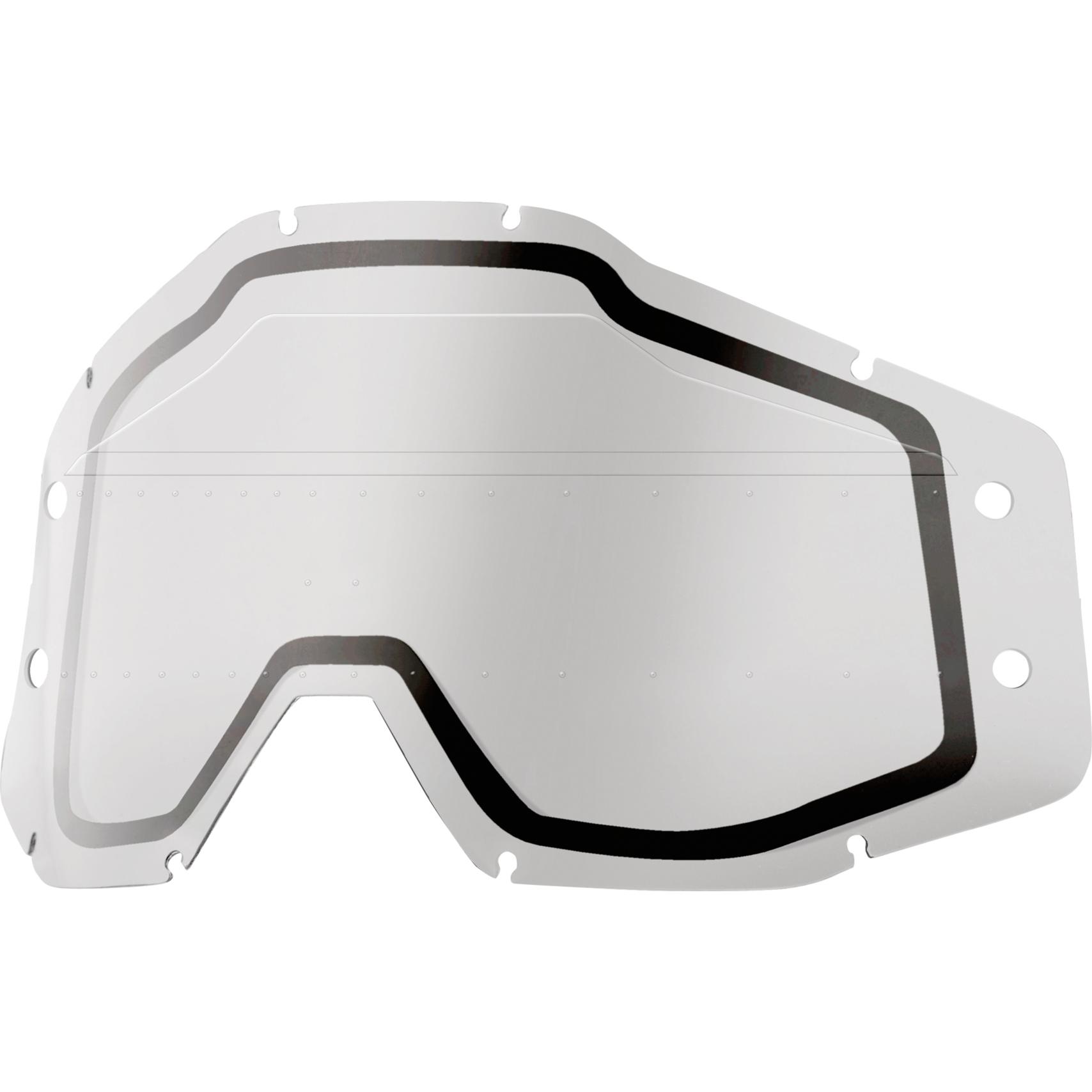 100%, Herren, Brillen Zubehör, klar SONIC BUMPS DUAL mit Mudflap, Transparent
