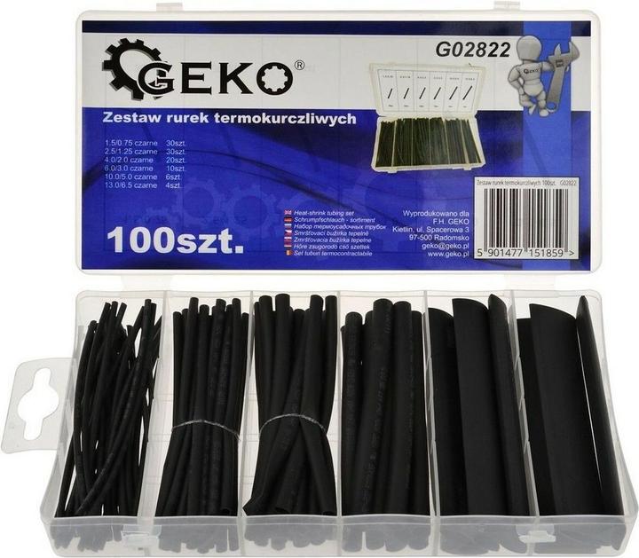 GEKO Set of 100 Heat Shrink Tubing (100 x)