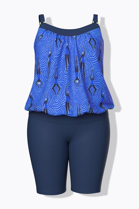 Actual product image Ulla Popken Wave Print Tankini Set (54, 56)