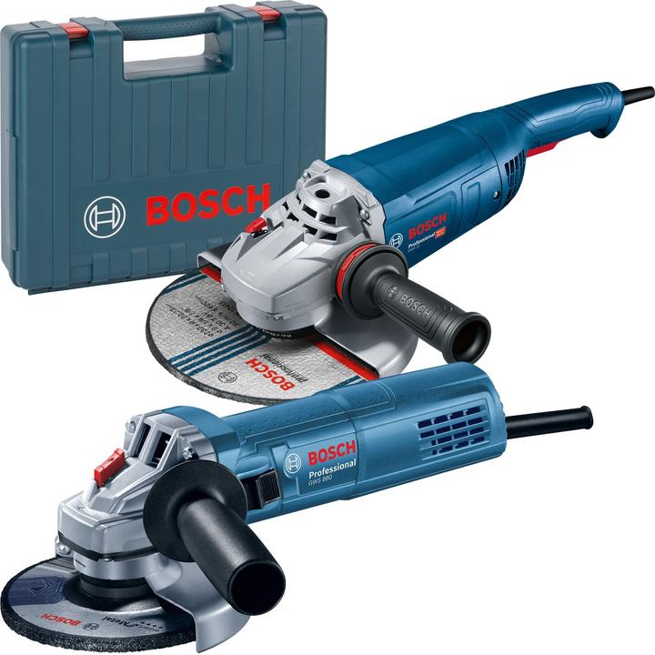 Immagine prodotto Bosch Professional Kit combinato: set di smerigliatrici angolari a 2 pezzi: GWS 22-230 J + GWS 880 in valigetta (230 mm)