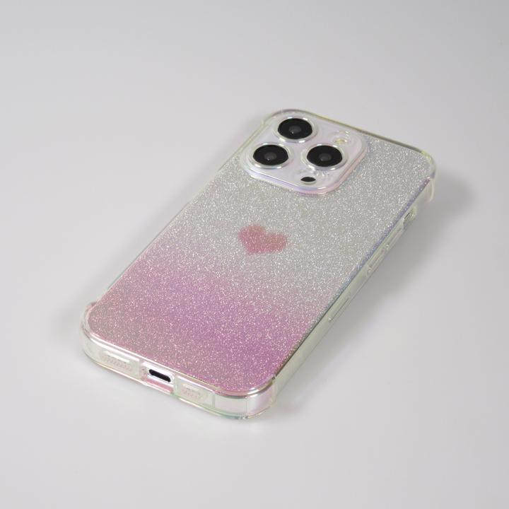 Actual product image PhoneLook Cover silicone bumper glitter blur with heart (Apple iPhone 15 Pro)