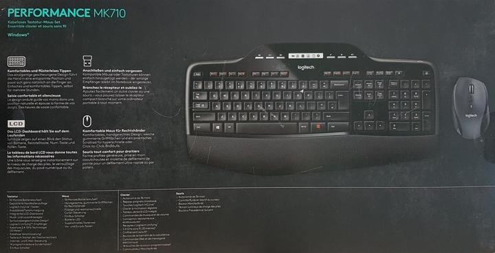 Image du produit Logitech Clavier+Souris sans fil MK710 noir au détail (DE, Sans fil)