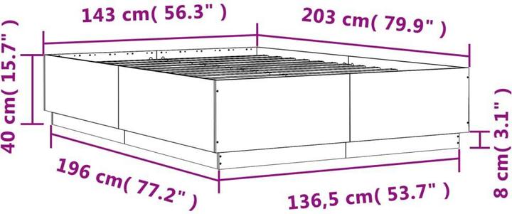 Actual product image vidaXL Bedstead (140 x 200)