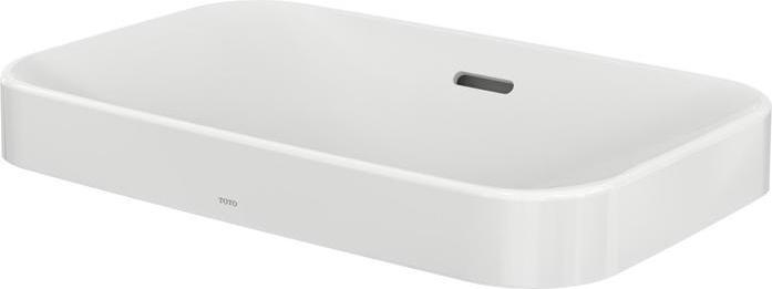TOTO LF Countertop washbasin 600mm, without tap hole, with overflow white (380 mm, 600 mm)