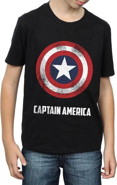 Immagine prodotto Captain America Shield Text Maglietta Ragazzi (140, 146)