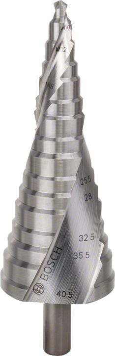 Produktbild Bosch Professional Zubehör Stufenbohrer HSS, für Kabelverschraubungen, M10-M40, 10 mm, 125,5 mm, 16 Stufen (10 mm)