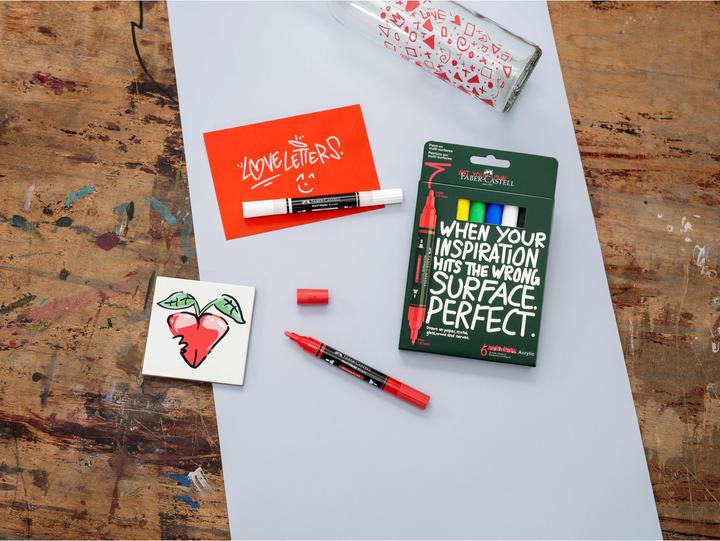 Produktbild Faber-Castell Filzstift 2 Spitzen Multi Marker 6er Set Basic (6x)