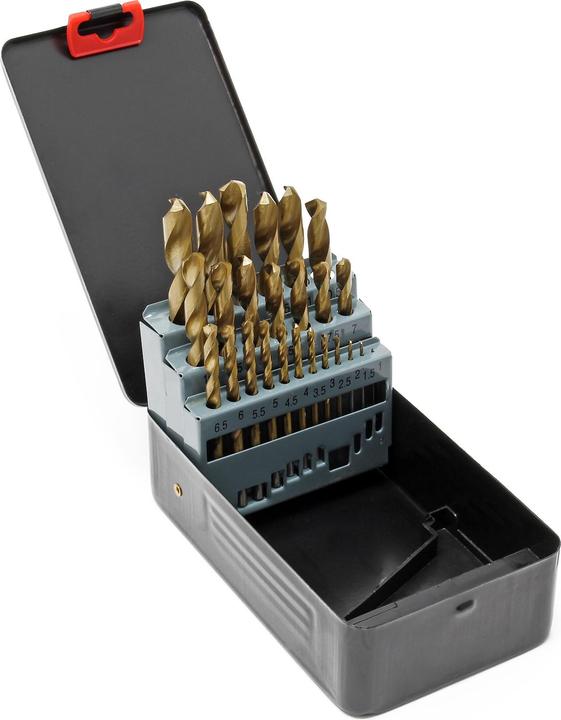 Actual product image Wiltec HSS Twist Drill Set 25pcs. ⌀1-13mm Metal & Steel Drills in Metal Case (1 mm to 13 mm)