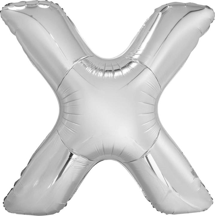 Actual product image Foil Balloon Letters X Silver 40cm (1 x)
