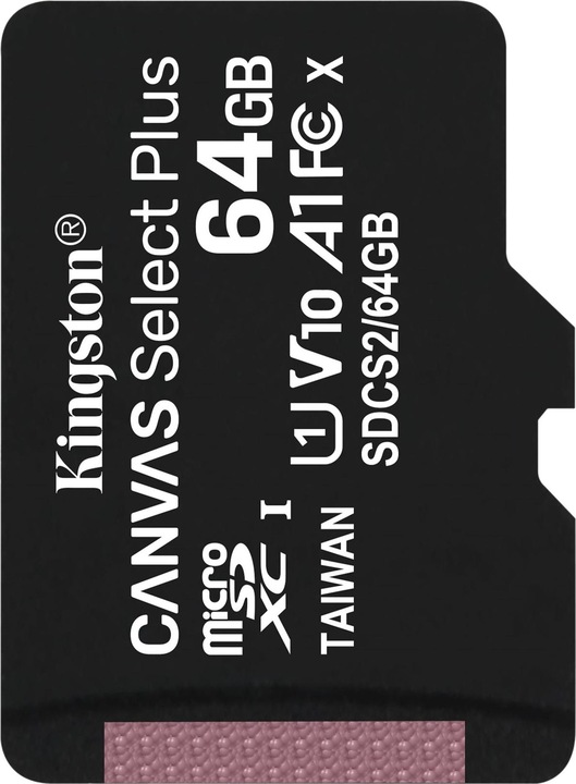 Produktbild Kingston Canvas Select Plus microSDXC Card 64GB (64 GB, microSDXC, U1, UHS-I)