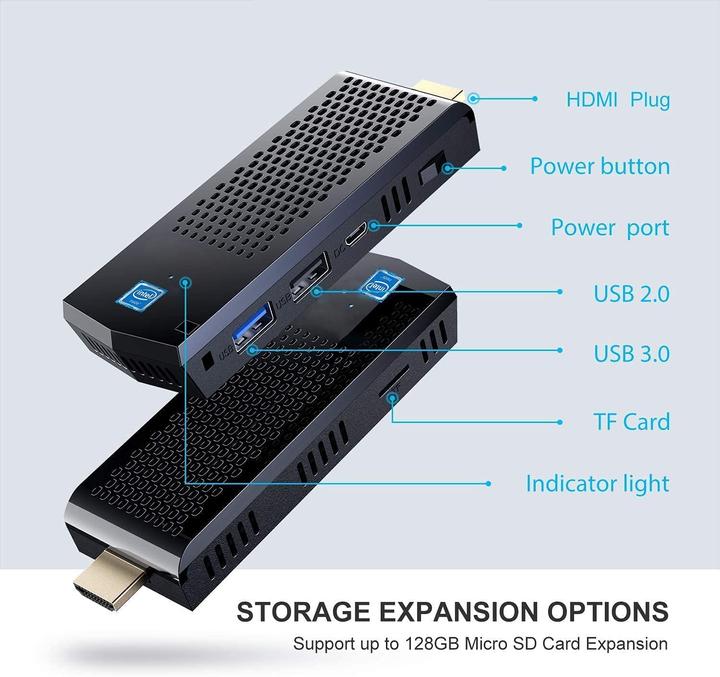 Produktbild Snunmu Mini-PC-Stick (128 GB, 8 GB, Intel Atom x5-Z8350)