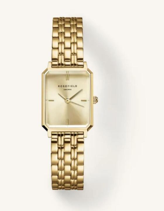 Produktbild Rosefield Octagon XS Champagne Gold Steel Armbanduhr (Analoguhr, 19.50 mm)