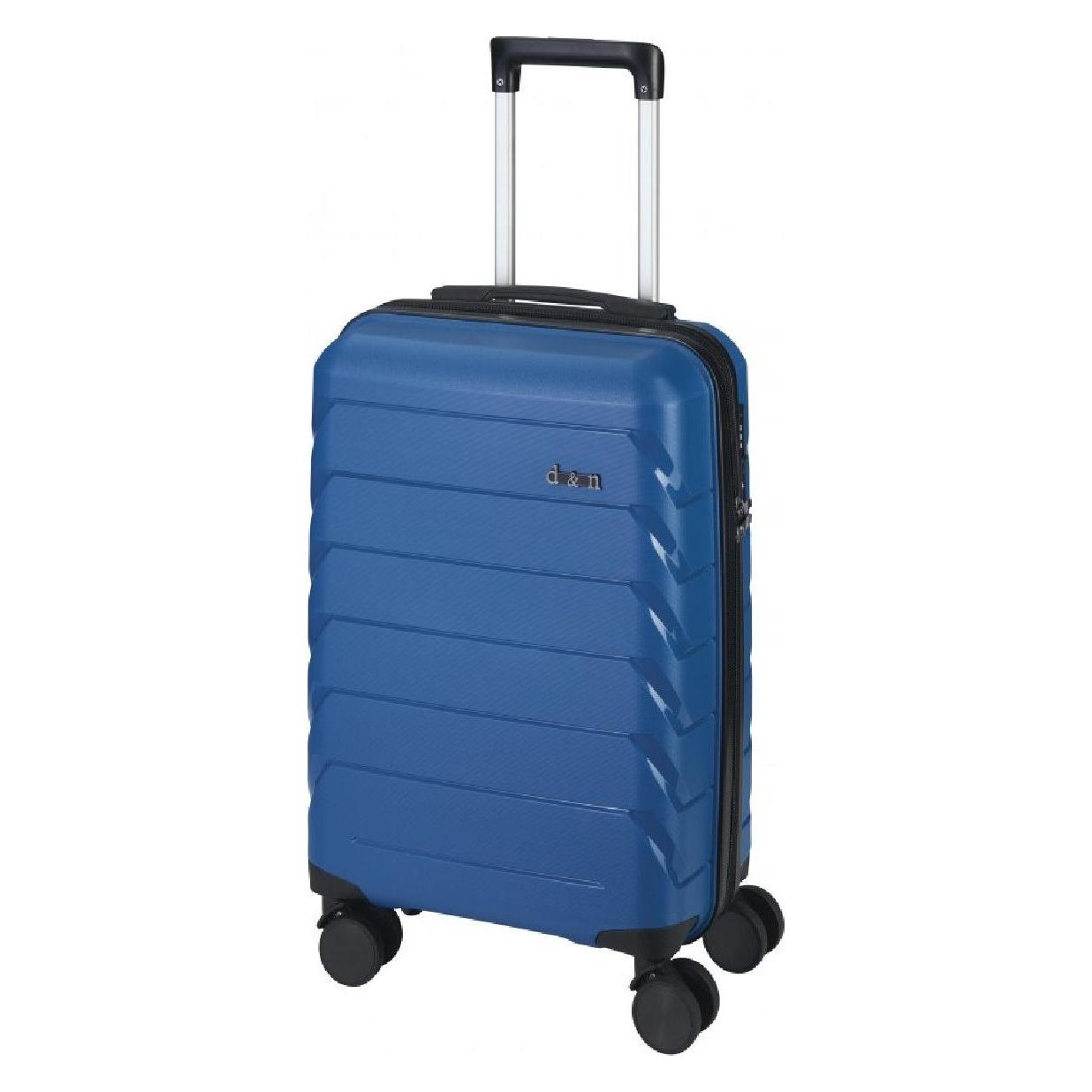 D&N, Koffer, Travel Line 4100 4 Rollen Trolley L 74 Cm, Blau, (95 l)