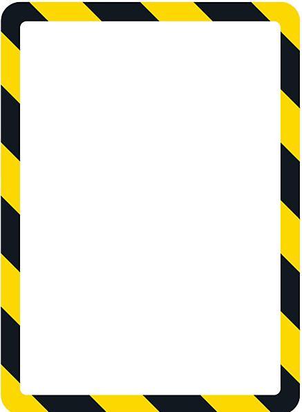 Produktbild Tarifold BIELLA Rahmen-Sichttafel Safety A4 gelb/schwarz selbstklebend