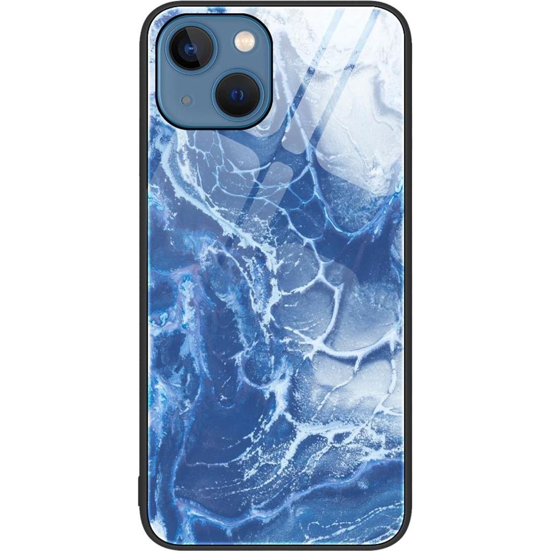 König Design Hülle Handy Schutz für Apple iPhone 12 13 14 Pro Max mini Plus Case Glas Cover (Apple iPhone 13), Smartphon...