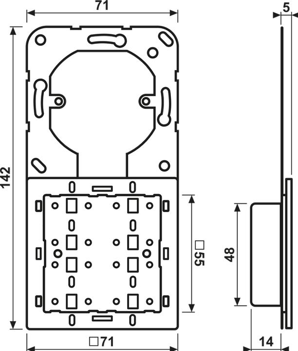 Actual product image JUNG Push-button KNX flush-mounted ws 1f 2pkt LED 4091TSEM