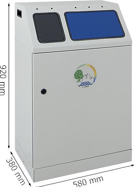 Produktbild kaiserkraft Wertstoffsammler, Stahl (90 l)