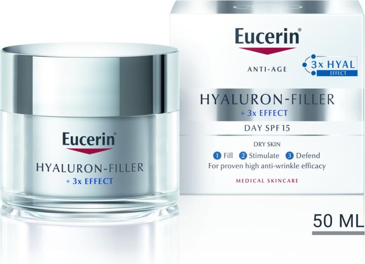 Image du produit Eucerin Hyaluron-Filler + 3x Effect (50 ml, Crème de jour, SPF 15)