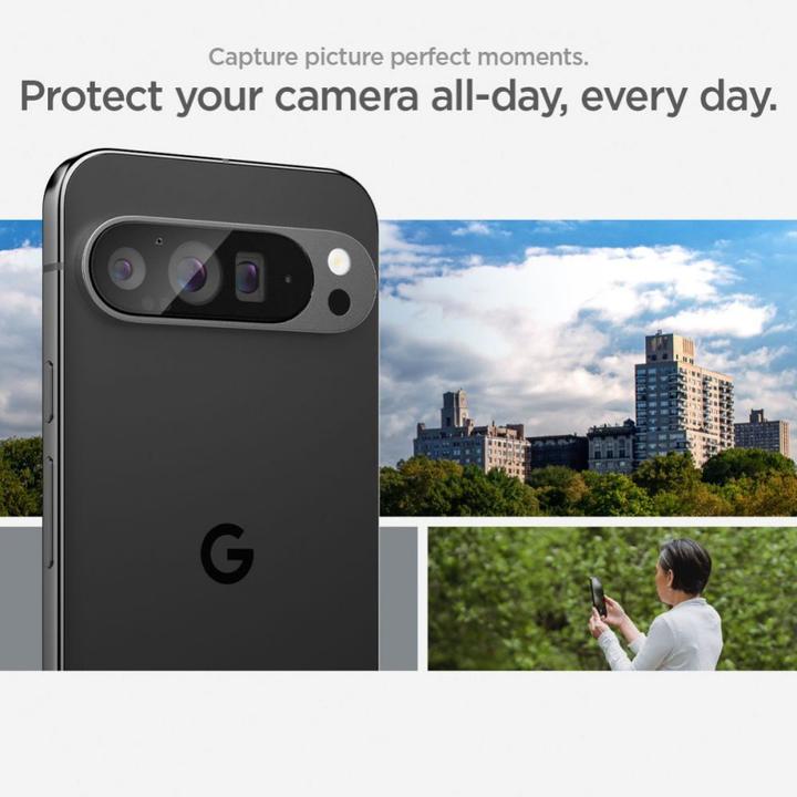 Productafbeelding Spigen EZ Fit Getemperd Glazen Camera Beschermer Google Pixel 9 Pro 2-Pack (2 Stuk, Google Pixel 9 Pro)