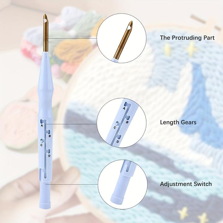 Actual product image Activity Board Punch Needle Embroidery Starter Kit with pattern and instructions, cross stitch kit
