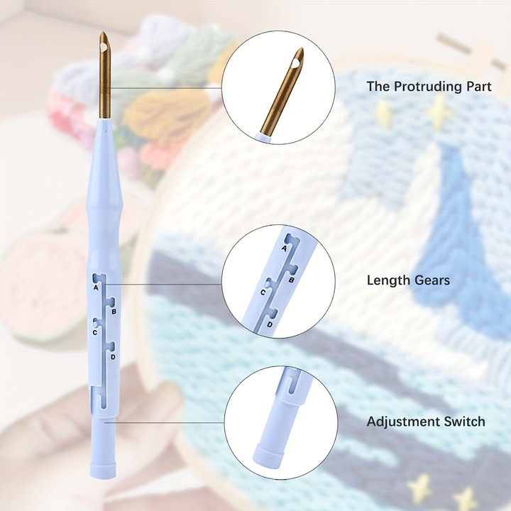 Image du produit Activity Board Punch Needle Embroidery Starter Kit avec patron et instructions, kit point de croix