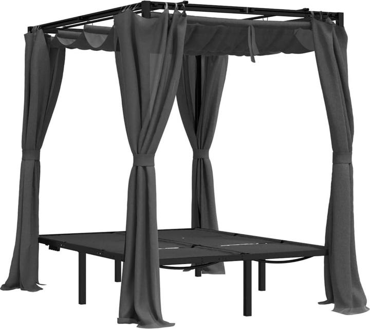 Immagine prodotto vidaXL Sonnenliege mit Vorhängen (207 cm)