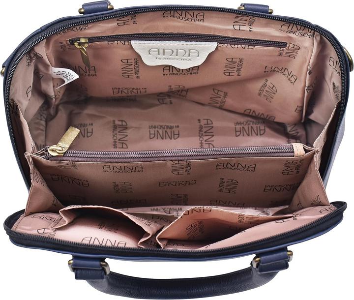 Actual product image Anna Handpainted Genuine Leather Shoulder Bag