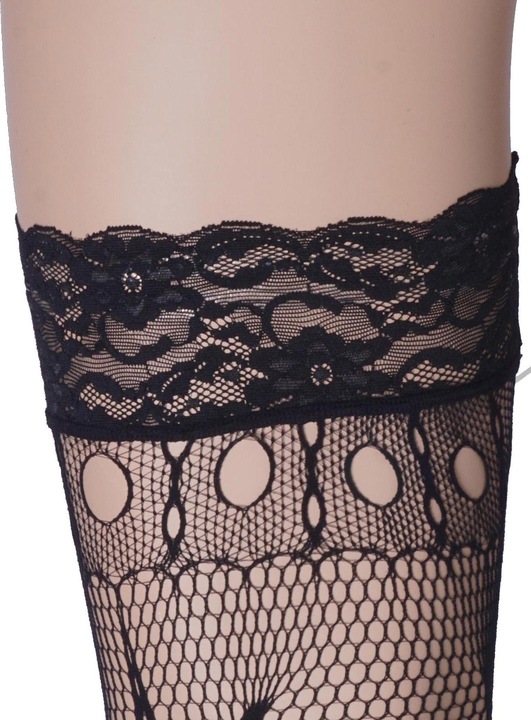 Actual product image Levee Star stay up stockings, colour 399 black, size 44-46 (44 - 46)
