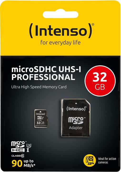 Productafbeelding Intenso microSD Professional (32 GB, microSDHC, U1, UHS-I)